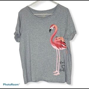 Kate Spade”Strut your stuff” flamingo tee New